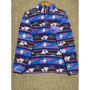 Patagonia synchilla snap T pullover sweater Guatemalan tango bear violetti